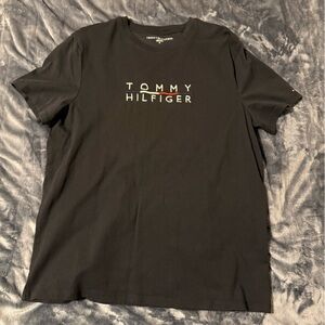 Tommy Hilfiger Black Crewneck Logo Tee